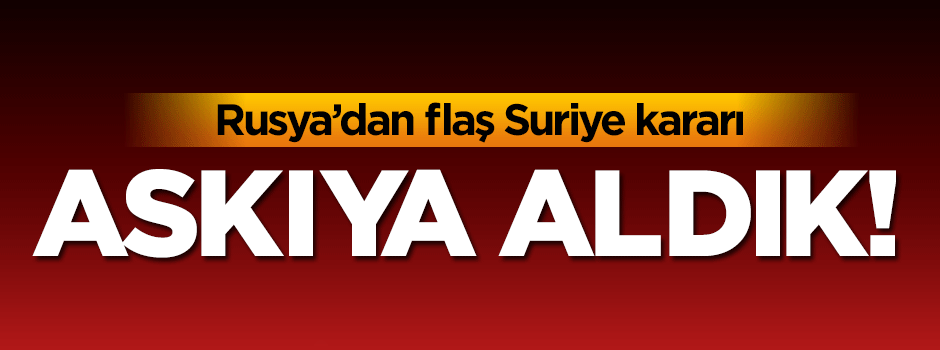 Rusya: Hava saldırılarını askıya aldık