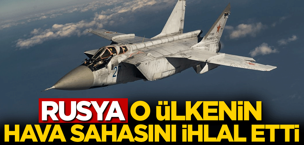 Rusya o ülkenin hava sahasını ihlal etti