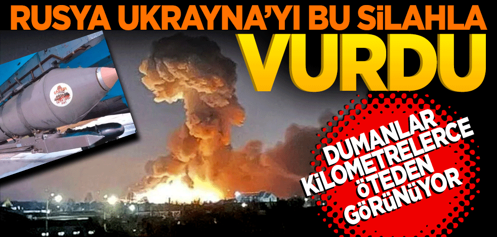 Rusya Ukrayna’yı bu silahla vurdu! Dumanlar kilometrelerce öteden görünüyor