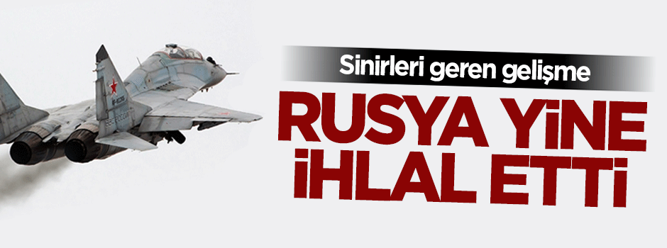 Rusya yine sınırı ihlal etti