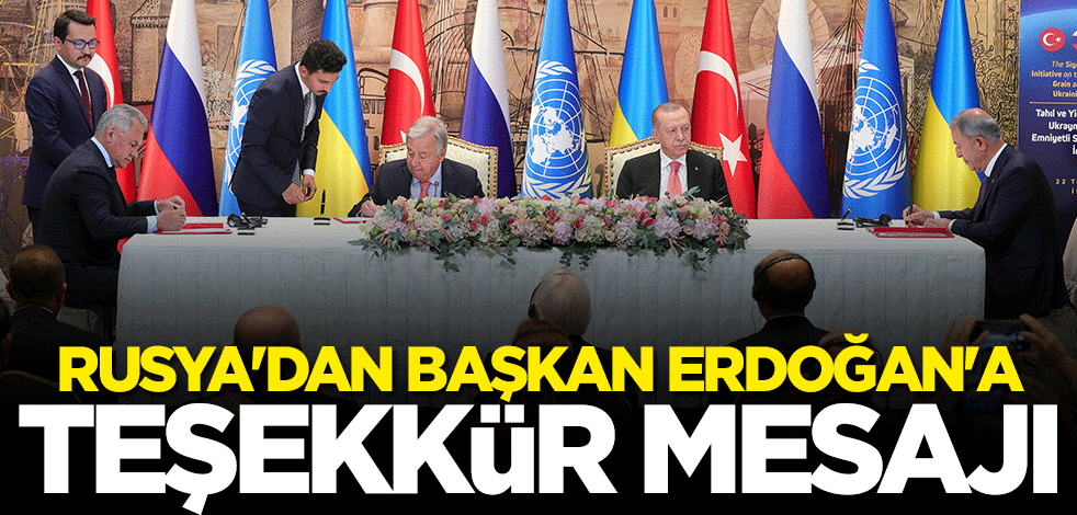 Rusya'dan Başkan Erdoğan'a teşekkür mesajı