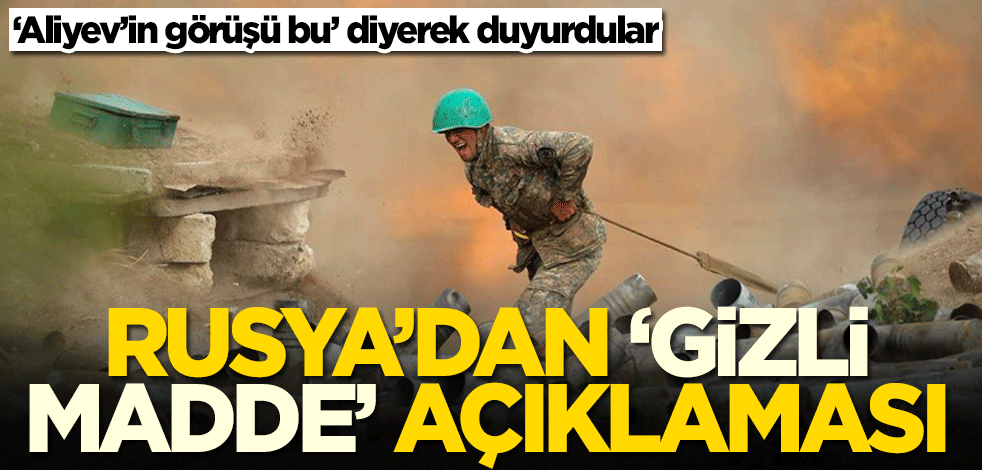 Rusya'dan Dağlık Karabağ açıklaması!