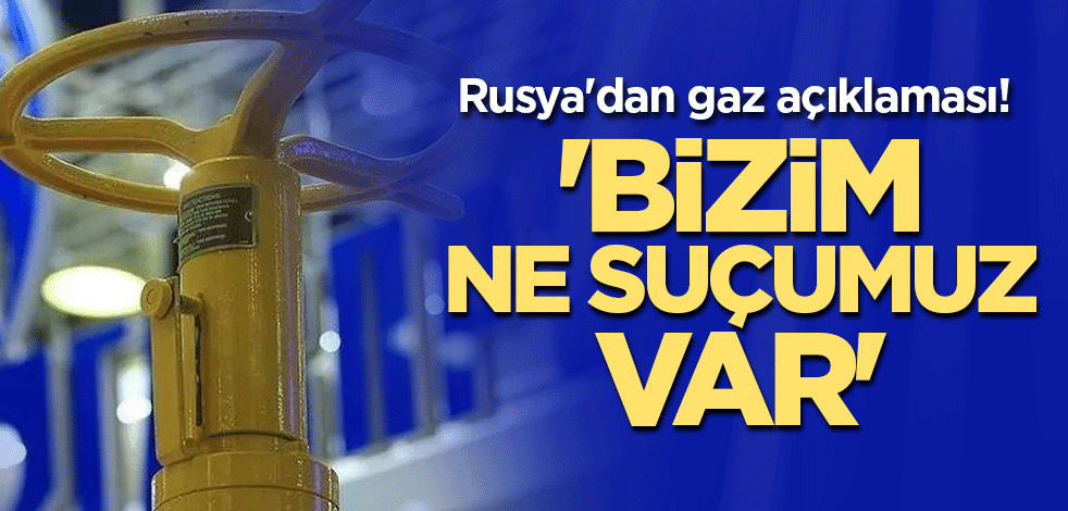 Rusya'dan gaz açıklaması! 'Bizim ne suçumuz var'