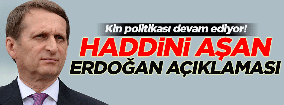 Rusya'dan haddini aşan Erdoğan açıklaması!