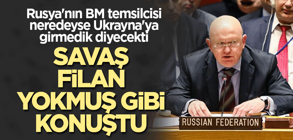 Rusya'nın BM temsilcisi neredeyse Ukrayna'ya girmedik diyecekti