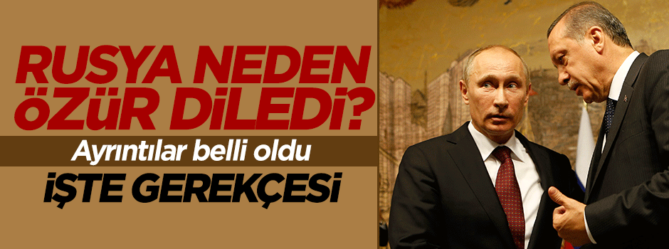 Rusya'nın Türkiye'den özür dilemesinin 2 gerekçesi