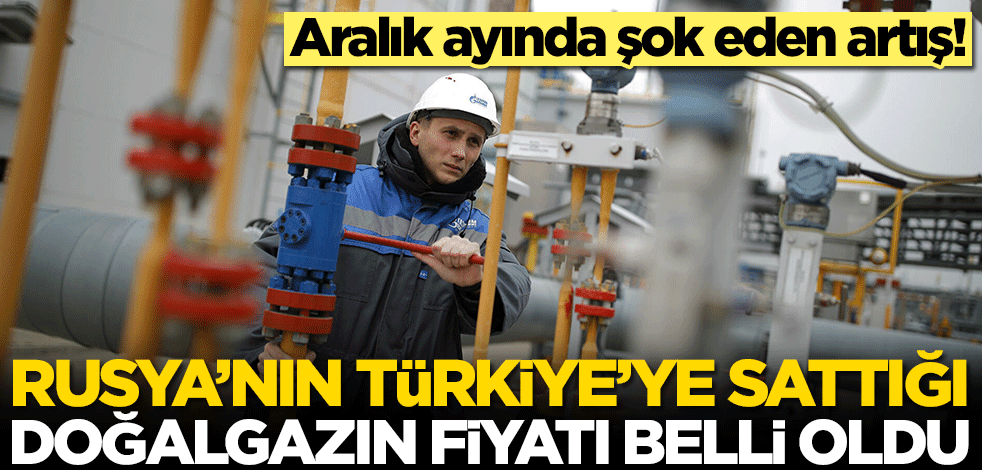 Rusya'nın Türkiye'ye sattığı doğalgazın fiyatı belli oldu! Aralık ayında şok eden artış