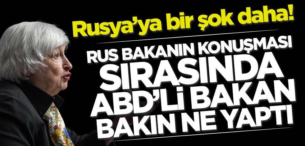 Rusya'ya şok! Rus Bakanın konuşması sırasında ABD'li Bakan bakın ne yaptı