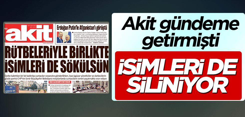 Rütbelerinden sonra isimleri de siliniyor