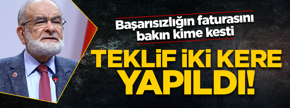 Saadet Partisi başarısızlığının faturasını bakın kime kesti!
