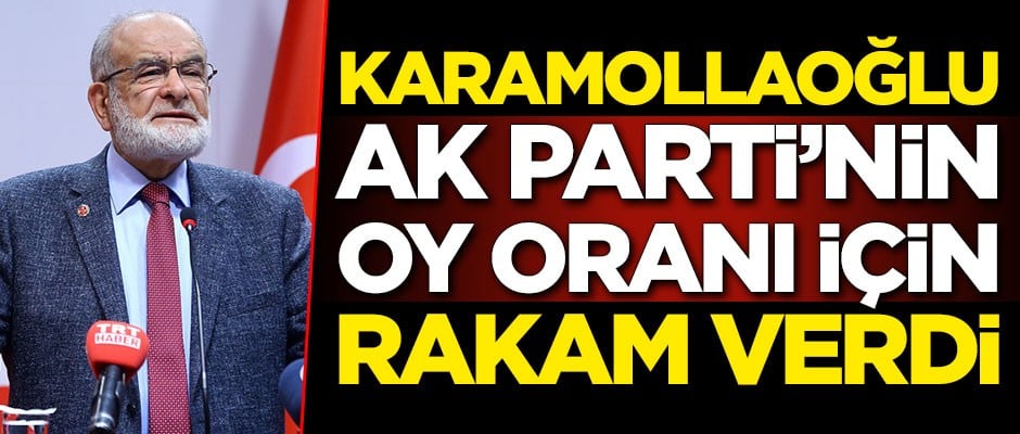 Saadet Partisi Genel Başkanı Temel Karamollaoğlu, AK Parti'nin oy oranı için rakam verdi