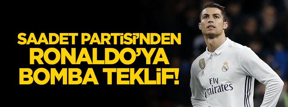 Saadet Partisi'nden Ronaldo'ya 'Kudüs' daveti!