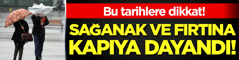Saat vererek uyardılar: Sağanak ve fırtına geliyor!