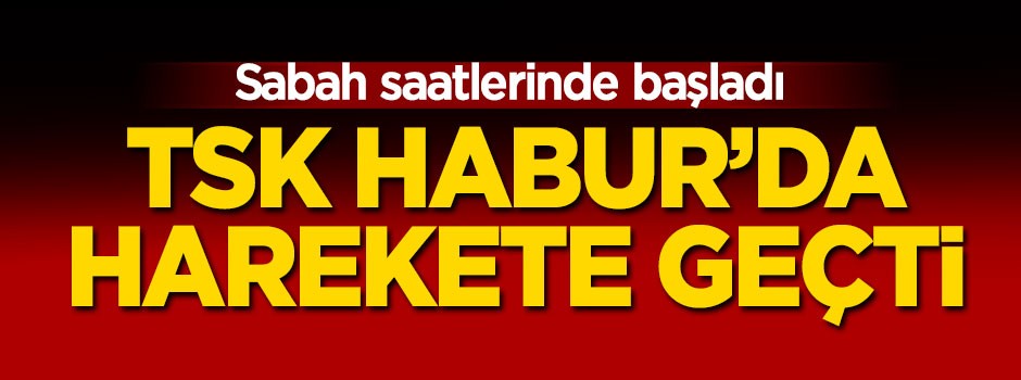 Sabah saatlerinde başladı! TSK Habur'da harekete geçti