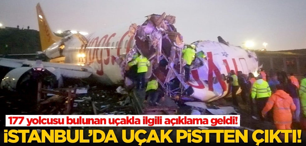 Sabiha Gökçen'de uçak pistten çıktı!