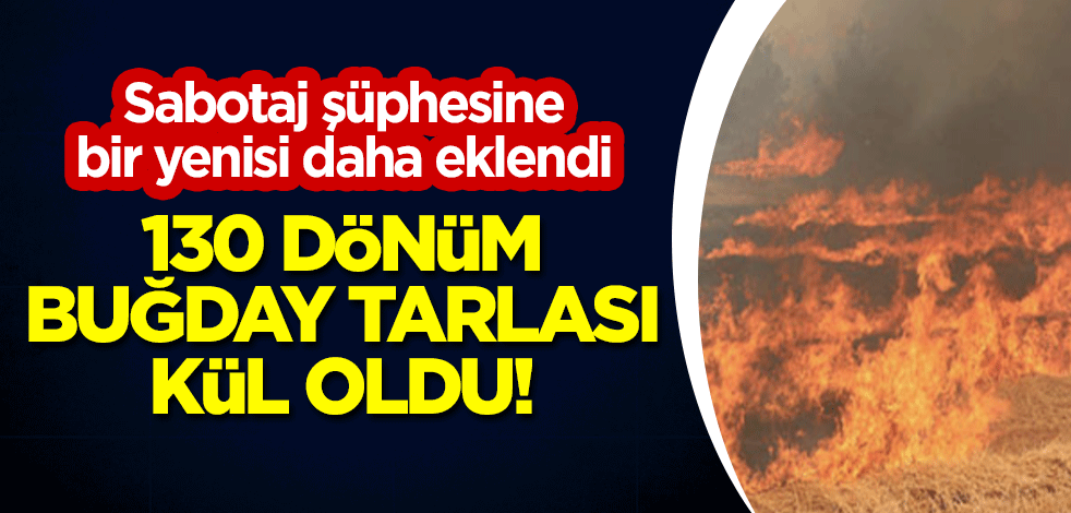 Sabotaj şüphesine bir yenisi daha eklendi: 130 dönüm buğday tarlası kül oldu!