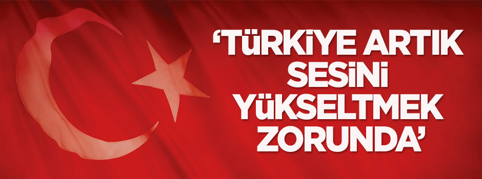 Özdal: Türkiye artık sesini yükseltmek zorunda