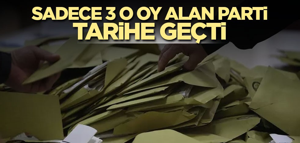 Sadece 3 oy olan parti tarihe geçti