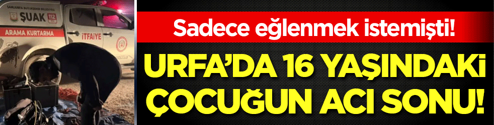 Sadece eğlenmek istemişti: 16 yaşındaki çocuğun acı sonu