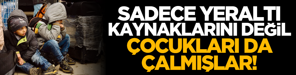 Sadece yeraltı kaynaklarını değil, çocukları da çalmışlar!