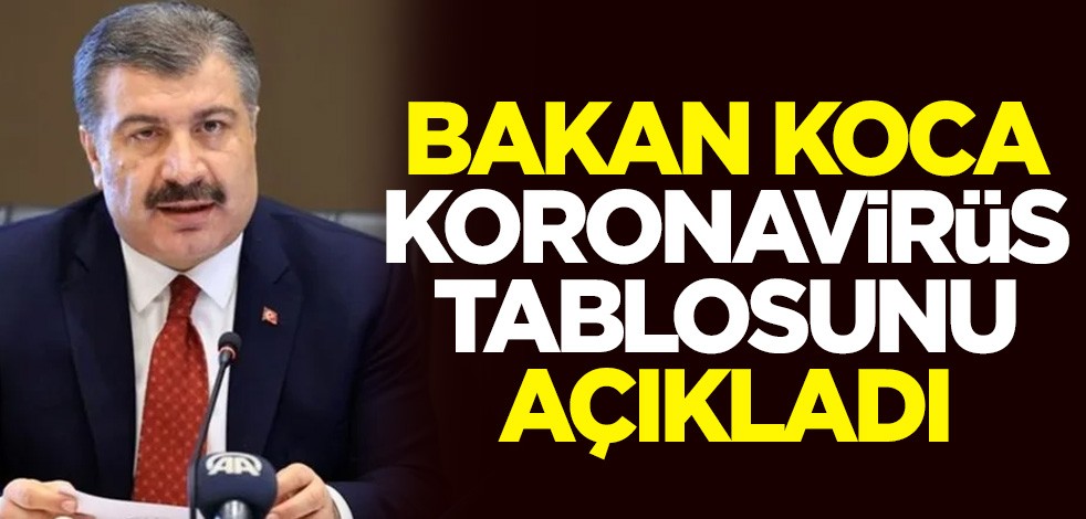Sağlık Bakanı Fahrettin Koca, 28 Ekim'e ait Türkiye'nin koronavirüs tablosunu açıkladı