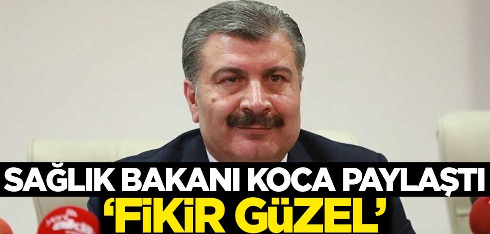 Sağlık Bakanı Koca paylaştı: Fikir güzel