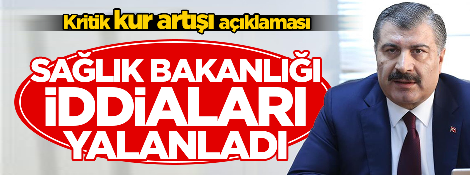 Sağlık Bakanlığı o iddiaları yalanladı