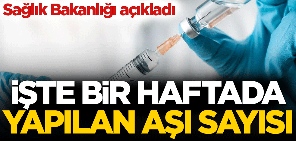 Sağlık Bakanlığı yayınladı! İşte bir haftada yapılan aşı sayısı