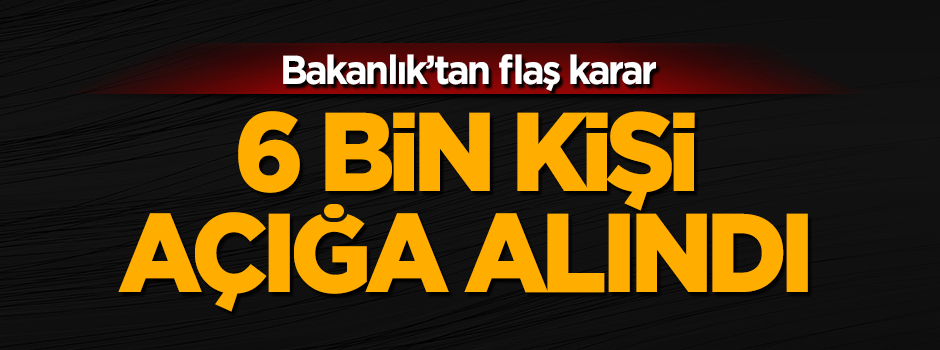 Sağlık Bakanlığı'nda 6 bin personel açığa alındı