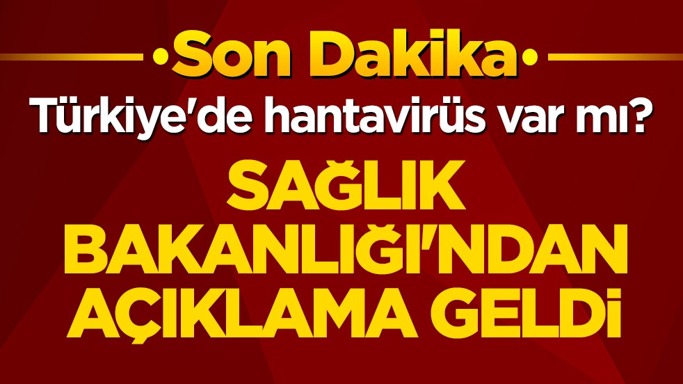 Sağlık Bakanlığı'ndan flaş hantavirüs açıklaması