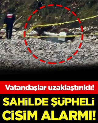 Sahildeki şüpheli cisim alarma geçirdi!