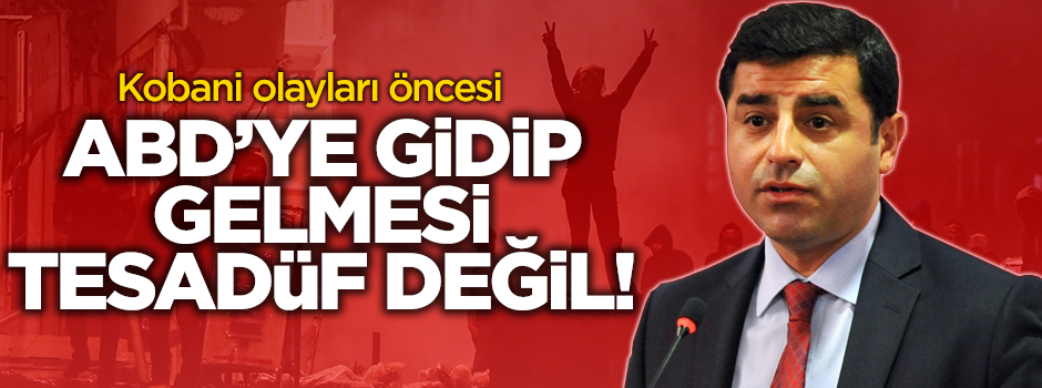 Şahin: Demirtaş'ın ABD'ye gitmesi tesadüf değil