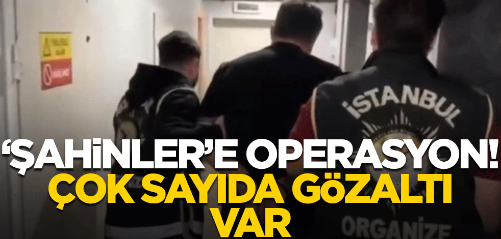 "Şahinler" çetesine operasyon! Çok sayıda gözaltı var
