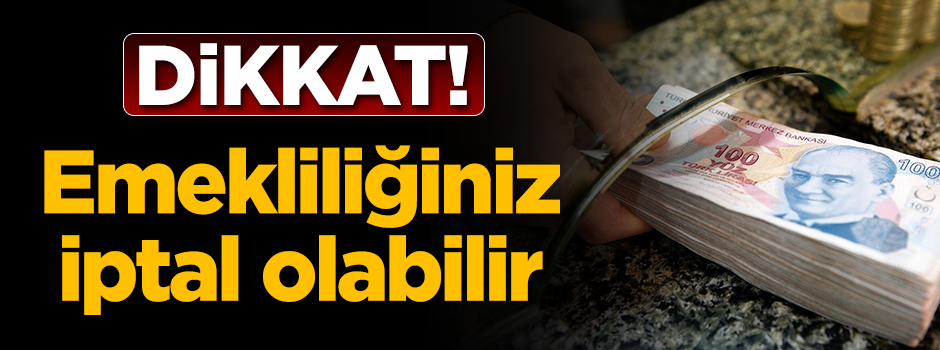 Sahte olduğu anlaşılırsa emekliliğiniz iptal olabilir!