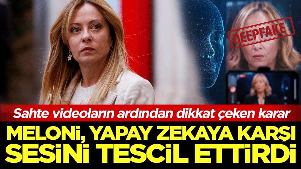 Sahte videoların ardından dikkat çeken karar! Meloni, yapay zekaya karşı sesini tescil ettirdi