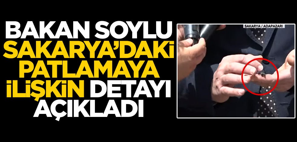 Sakarya'daki patlamaya ilişkin Bakan Soylu'dan açıklama