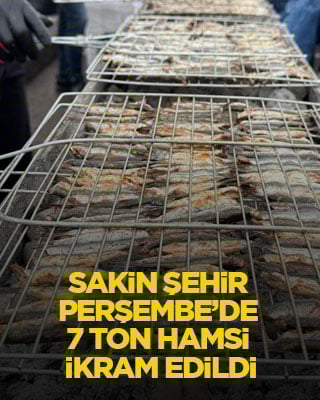Sakin Şehir Perşembe’de 7 ton hamsi ikram edildi