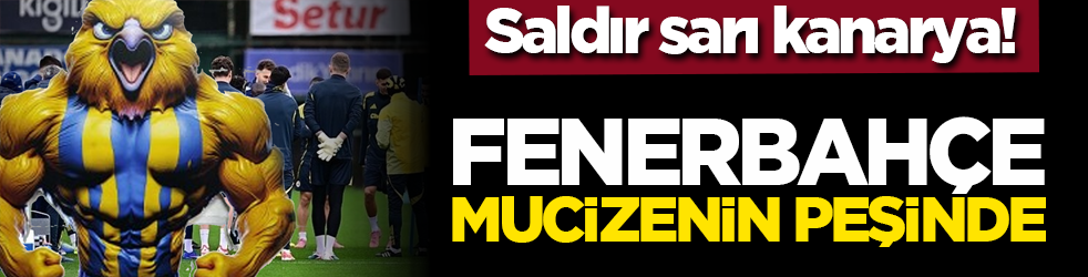 Saldır sarı kanarya! Fenerbahçe mucizenin peşinde