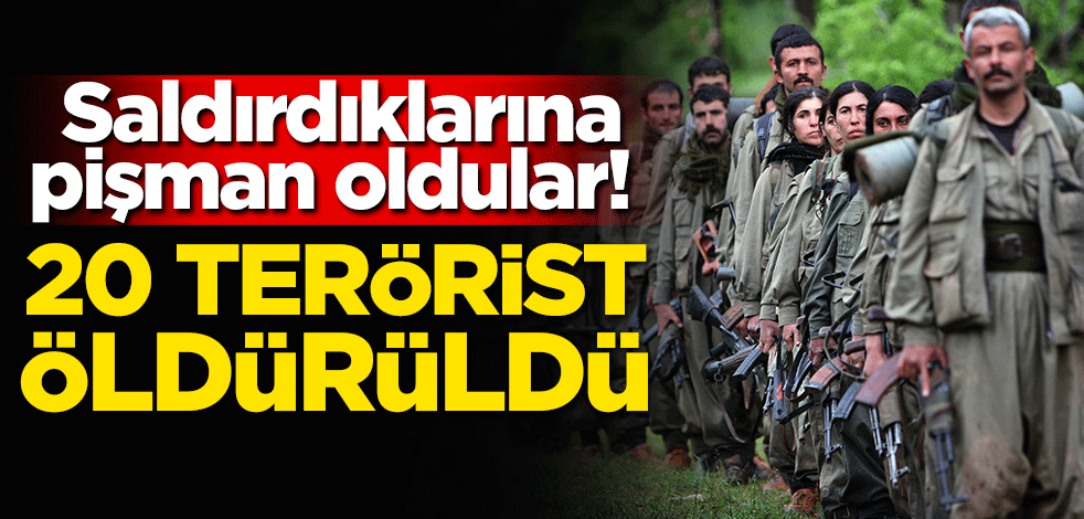 Saldırdıklarına pişman oldular! 20 terörist öldürüldü