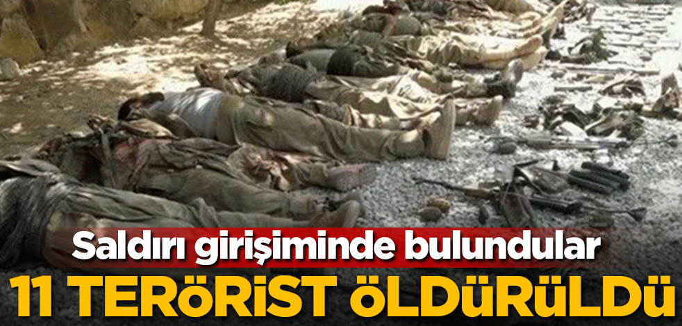 Saldırı girişiminde bulundular! 11 terörist öldürüldü