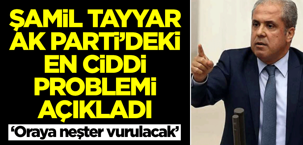 Şamil Tayyar, AK Parti'deki en ciddi problemi açıkladı: Oraya neşter vurulacak