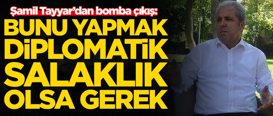 Şamil Tayyar’dan bomba çıkış: Bunu yapmak diplomatik salaklıktır
