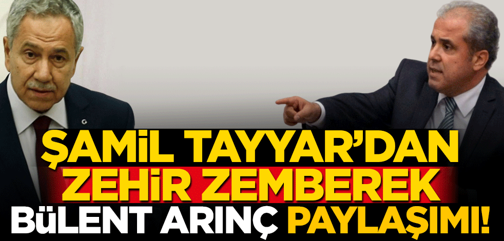 Şamil Tayyar'dan Bülent Arınç'ın o sözlerine sert tepki!