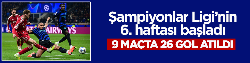 Şampiyonlar Ligi’nin 6. haftası 9 maçla başladı! İşte gecenin sonuçları