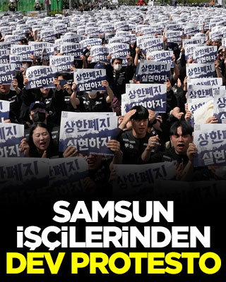 Samsung işçilerinden dev protesto