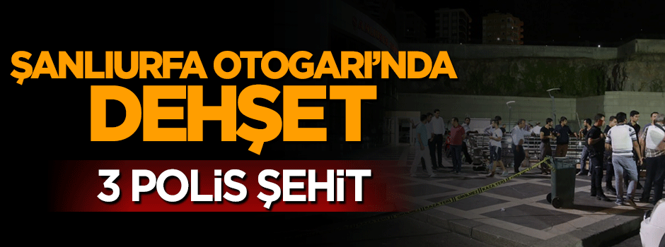 Şanlıurfa Otogarı'nda dehşet: 3 polis şehit