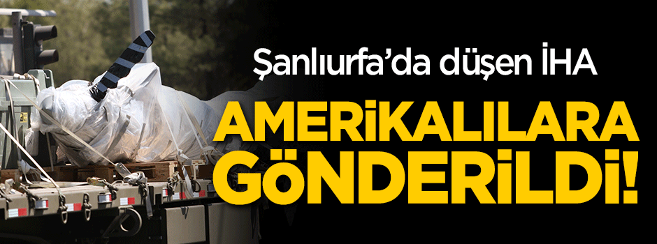 Şanlıurfa'da düşen İHA, Amerikalılara gönderildi