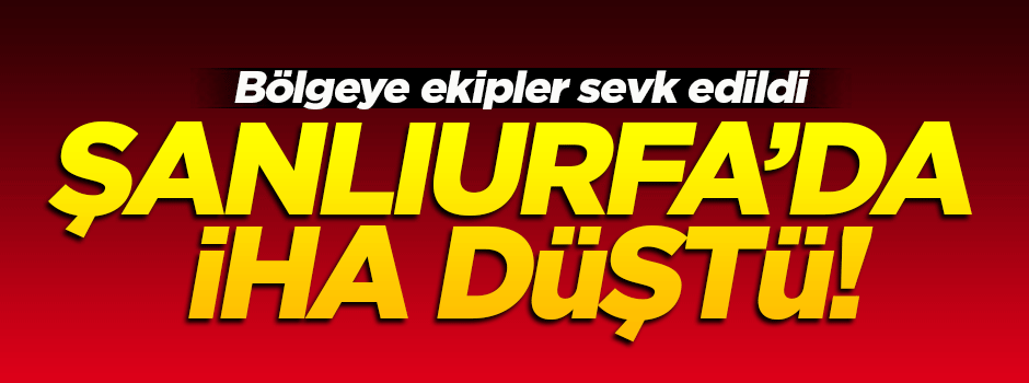 Şanlıurfa'da İHA düştü