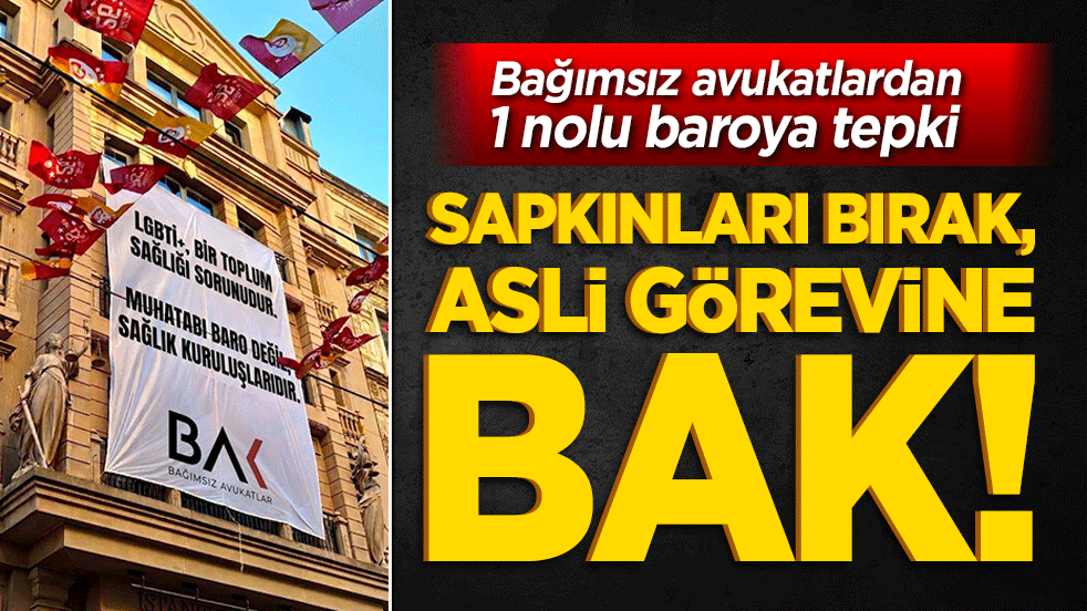 Sapkınları bırak, asli görevine bak! Bağımsız avukatlardan 1 nolu baroya tepki