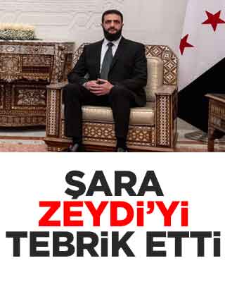 Şara, Zeydi’yi tebrik etti